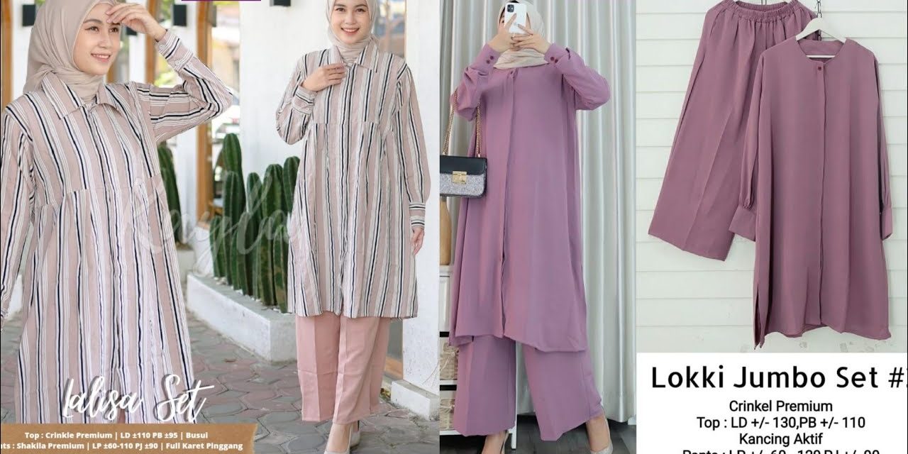 Baju Lebaran Simpel 2026: 9 Model Set Tunik Dan Celana Kulot