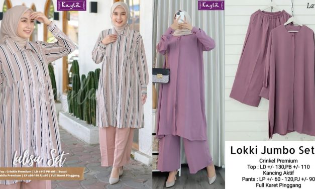 Baju Lebaran Simpel 2026: 9 Model Set Tunik Dan Celana Kulot